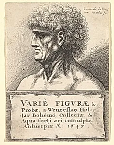 Title-page to "Varie Figuræ & Probæ" by Leonardo da Vinci|Wenceslaus Hollar
