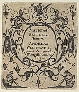 Title Plate with Blackwork Design by Mathais Beitler|Andreas Gentzsch