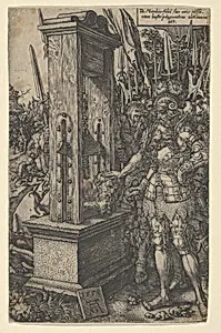Titus Manlius Torquatus Ordering the Execution of His Son by Heinrich Aldegrever