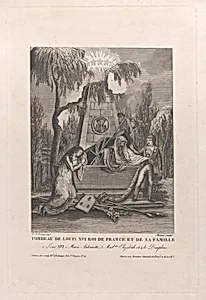 Tomb of Louis XVI and his family, with hidden silhouettes by Louis XVII|Louis XVI, King of France|Marie Antoinette, Queen of France|Anonymous|Jean-Baptiste Genty|Claude Louis Desrais