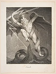 Tornado–Zeus Battling Typhon, from Erasmus Darwin's "Botanic Garden" by William Blake|Henry Fuseli|John Johnson|Erasmus Darwin