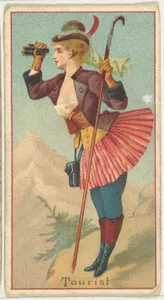Tourist, from the Occupations of Women series (N502) for Frishmuth's Tobacco Company