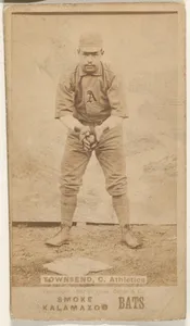 Townsend, Catcher, Athletics, from the Kalamazoo Bats series (N690) issued by Chas. Gross & Co. to promote Kalamazoo Bats