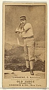 Townsend, Catcher, Philadelphia Athletics, from the Old Judge series (N172) for Old Judge Cigarettes by Goodwin & Company