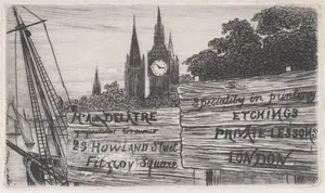 Trade card for Auguste Delâtre, publisher and printmaker