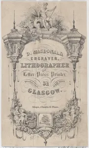 Trade Card for D. MacDonald, Engraver, Lithographer & Letter Press Printer