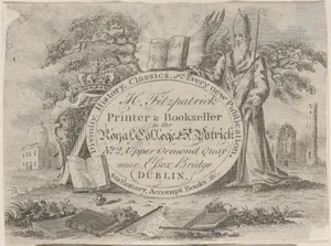 Trade Card for H. Fitzpatrick, Printer and Bookseller