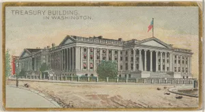 Treasury Building in Washington, from the General Government and State Capitol Buildings series (N14) for Allen & Ginter Cigarettes Brands