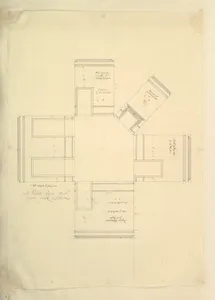 Treasury House, 10 Downing Street, London: Plan of Sir Robert Walpole's Dressing Room (Middle Room, West Front, First Floor)