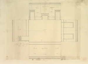 Treasury House, 10 Downing Street, London: Plan of the End Room Below (Northwest Corner Room, First Floor)