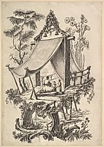 Treehouse by Jean Jacques Avril, the Elder|Jean Pillement