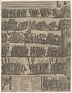 Triumph of a Roman Emperor (left side) by Antonio Tempesta|Gasparo Alberti