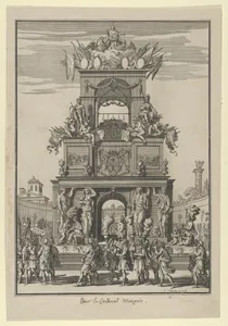 Triumphal arch erected in honor of Cardinal Mazarin after the Treaty of the Pyrenees