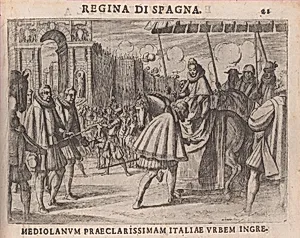 Triumphal Entry of Margaret of Austria into Milan, from The Life of Margaret of Austria, plate 10 by Giovanni Altoviti|Bartolommeo Sermartelli e Fratelli|Antonio Tempesta