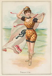 Trouville, from the Beautiful Bathers series (N192) issued by Wm. S. Kimball & Co.