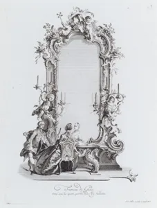 Trumeau de Glace, Orné avec les quatres parties de la Vie humaine