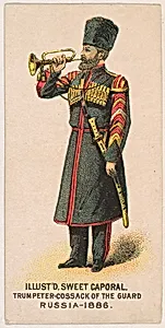 Trumpeter Cossack of the Guard, Russia, 1886, from the Military Series (N224) issued by Kinney Tobacco Company to promote Sweet Caporal Cigarettes by Kinney Brothers Tobacco Company