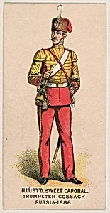 Trumpeter Cossack, Russia, 1886, from the Military Series (N224) issued by Kinney Tobacco Company to promote Sweet Caporal Cigarettes by Kinney Brothers Tobacco Company
