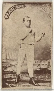 Tug Wilson, from the Celebrities and Prizefighters series (N174) for Old Judge Cigarettes