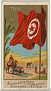 Tunis, from Flags of All Nations, Series 2 (N10) for Allen & Ginter Cigarettes Brands by Allen & Ginter