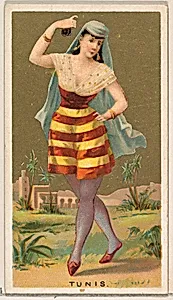 Tunis, from the Dancing Girls of the World series (N185) issued by Wm. S. Kimball & Co. by William S. Kimball & Company