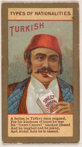 Turkish, from Types of Nationalities (N240) issued by Kinney Bros.