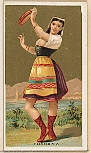 Tuscany, from the Dancing Girls of the World series (N185) issued by Wm. S. Kimball & Co. by William S. Kimball & Company