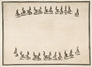 Twenty-four Cavaliers in Two Columns by Stefano della Bella