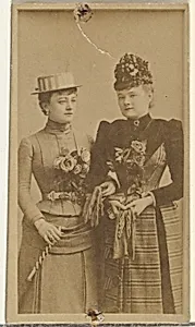 [Two actresses holding gloves], from the Actors and Actresses series (N145-8) issued by Duke Sons & Co. to promote Duke Cigarettes by American Tobacco Company|W. Duke, Sons & Co.