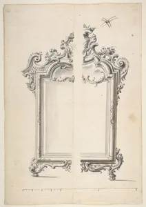 Two Alternative Designs for a Mirror or Screen with Family Coat of Arms