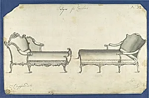 Two Couches, in Chippendale Drawings, Vol. I