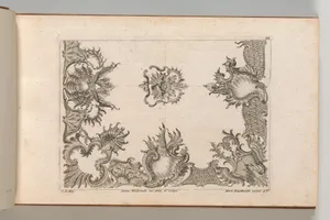 Two Designs for Ceiling Decorations, Plate 2 from 'Unterschiedliche neu inventierte Deken oder Plafond'