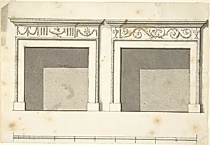 Two Designs for Mantels in the Adam Style