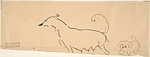 Two Dogs by Henri de Toulouse-Lautrec
