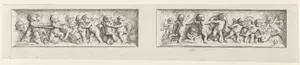 Two Friezes with Playing Putti, from: L'Oeuvre de J. B. Huet (Premier Livre, Sixieme Cahier, pl. 34)