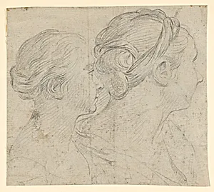 Two heads of women