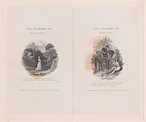 Two illustrations for "The Economy of Human Life" by Frank Howard|Robert Dodsley|John van Voorst