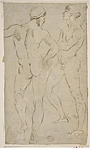 Two nude figures