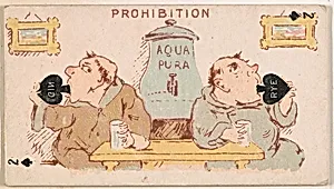 Two of Spades, Prohibition, from Harlequin Cards, 2nd Series (N220) issued by Kinney Bros. by Kinney Brothers Tobacco Company