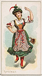 Tyrolean Dancer, from the Dancing Women series (N186) issued by Wm. S. Kimball & Co. by William S. Kimball & Company