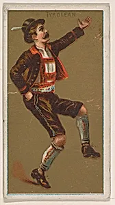 Tyrolean, from National Dances (N225, Type 1) issued by Kinney Bros. by Kinney Brothers Tobacco Company