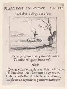 Un Cerf dans l'Eau (A Deer in the Water), from Lux Claustri ou La Lumière du Cloitre (The Light of the Cloisters), plate 12