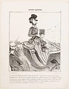 Un soi disant Négociant.... (A so-called Merchant....), from Émotions Parisiennes, published in Le Charivari, April 19, 1840 by Honoré Daumier