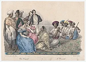 Une Nautch, from "Twenty four Plates Illustrative of Hindoo and European Manners in Bengal" by Mrs. Belnos|Jean Jacques Belnos|Alexandre-Marie Colin