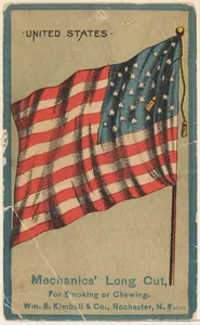 United States, from the National Flags series (N195) issued by Wm. S. Kimball & Co.