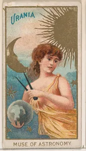 Urania, Muse of Astronomy, from the Goddesses of the Greeks and Romans series (N188) issued by Wm. S. Kimball & Co.