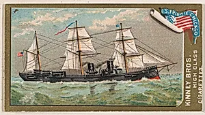 U.S. Frigate Chicago, from the Naval Vessels of the World series (N226) issued by Kinney Bros. by Kinney Brothers Tobacco Company