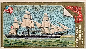 U.S. Frigate Tennessee, from the Naval Vessels of the World series (N226) issued by Kinney Bros. by Kinney Brothers Tobacco Company