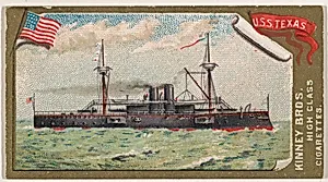U.S.S. Texas, from the Naval Vessels of the World series (N226) issued by Kinney Bros. by Kinney Brothers Tobacco Company