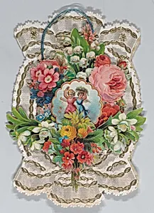 Valentine - Mechanical - cluster of lace paper, die cuts by Anonymous, British, 19th century
